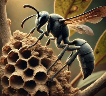 mud dauber - Only Bugs Black mud dauber hornet